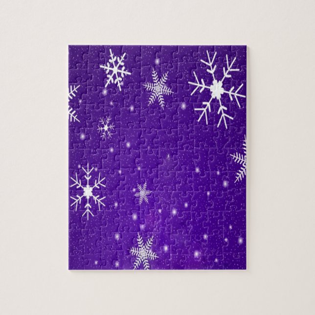 Puzzle Blanche-Neige, Blue Purple Background (Vertical)