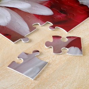 Puzzle Blancs rouges, Rose et marguerites Bouquet-JIGSAW