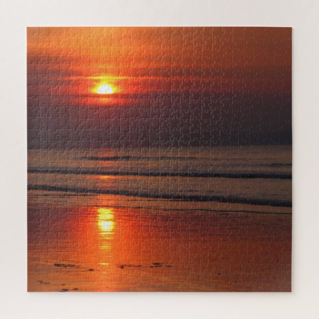 Puzzle Blazing Beach Sunset  -  20x20  -  676 pcs (Vertical)