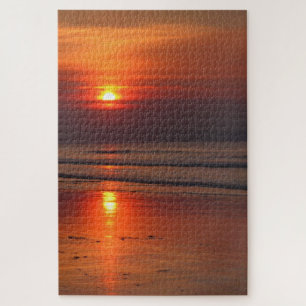 Puzzle Blazing Beach Sunset  -  20x30 - 1014 pcs