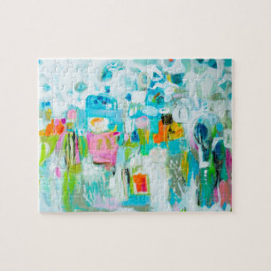 Puzzle Bleu Abstrait