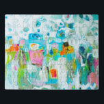 Puzzle Bleu Abstrait<br><div class="desc">Blue Abstrait par Karen Fields</div>