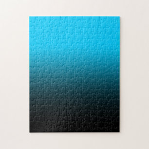 Puzzle Bleu Aqua Clair et Ombré Noir