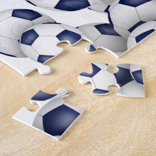 Puzzle bleu blanc équipe couleurs filles garçons soccer