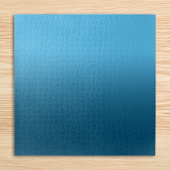 Puzzle Bleu ciel et bleu océan ombré (Sky Blue and Ocean Blue Ombre Jigsaw Puzzle)