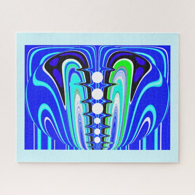 Puzzle bleu cool (Horizontal)