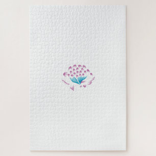 Puzzle Bleu de Cornflower clair, Ciel Mégenta, Fille