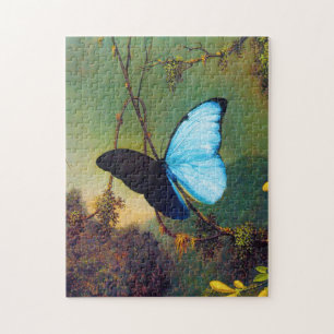 Puzzle bleu de papillon de Morpho