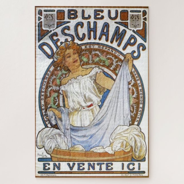 Puzzle Bleu Deschamps par Alphonse Mucha (Vertical)