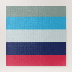 Puzzle Bleu Et Bourgogne