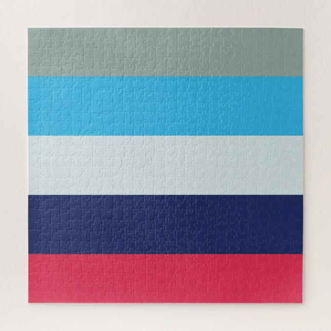 Puzzle Bleu Et Bourgogne (Vertical)