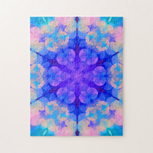 Puzzle Bleu et rose Gradient Pastel Bubble Art