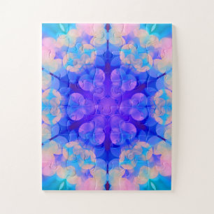 Puzzle Bleu et rose Gradient Pastel Bubble Art