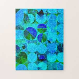 Puzzle bleu et vert