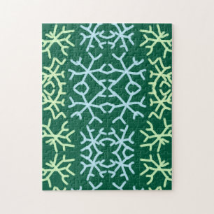 Puzzle Bleu gr flocons de neige Noël motif neige motif