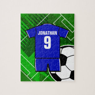 Puzzle Bleu personnalisé de Jersey de football avec le