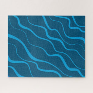 Puzzle Bleu, simple, moderne, cool vague abstraction