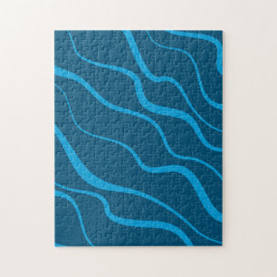 Puzzle Bleu, simple, moderne, cool vague abstraction