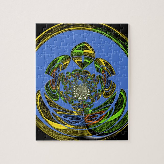 Puzzle Bleu traditionnel (Vertical)