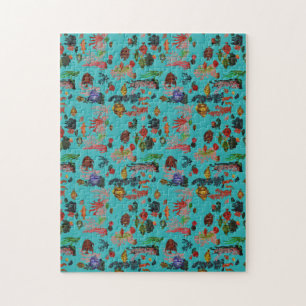 Puzzle Bleu Tropical Ocean Vie marine Paradise Aquarelle