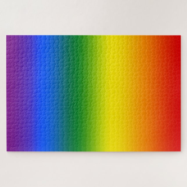 Puzzle Bleu Violet Vert Jaune Orange Rouge Arc-en-ciel Om (Horizontal)