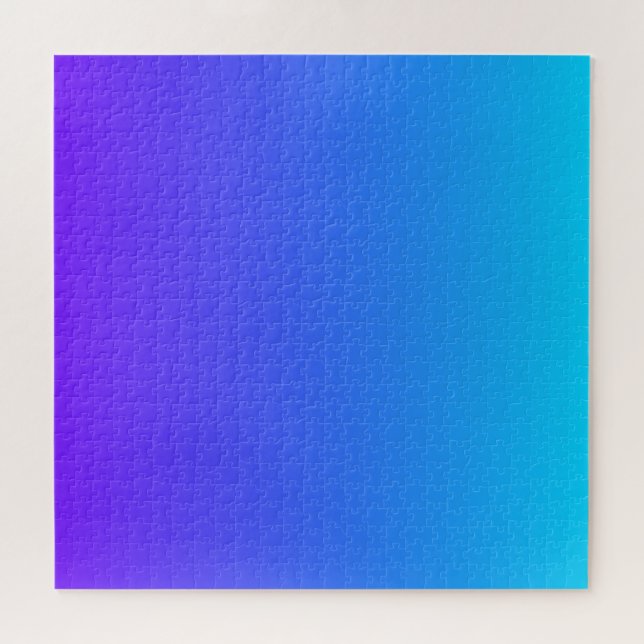 Puzzle Bleus et violets | Dégradé de couleur moderne ombr (Horizontal)