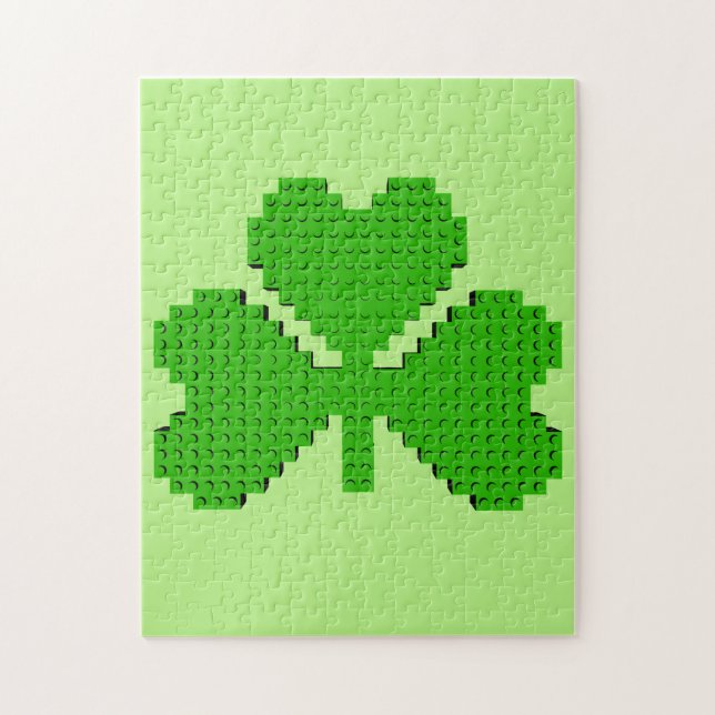 Puzzle Blocs de construction shamrock Dessin (Vertical)