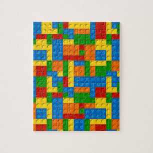 Puzzle blocs en plastique coloré