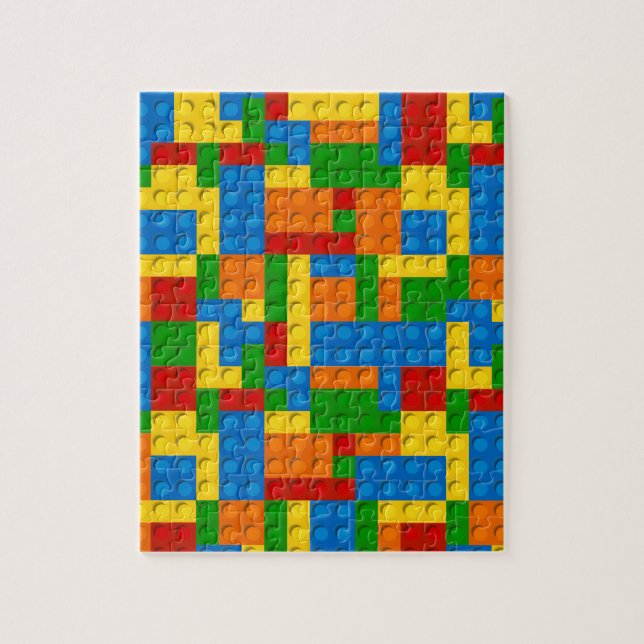 Puzzle blocs en plastique coloré (Vertical)