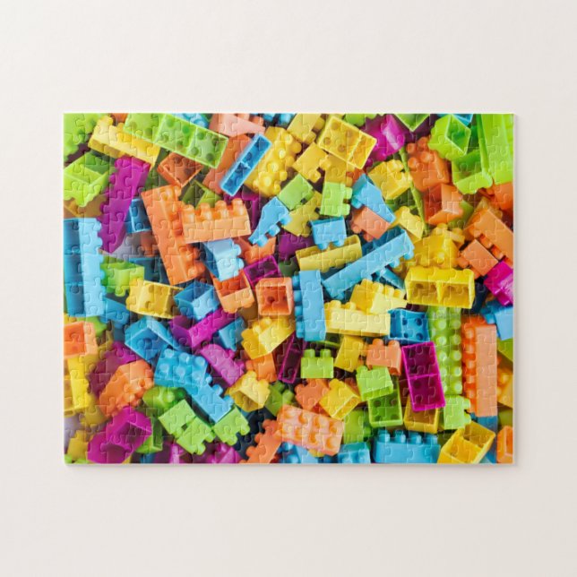Puzzle Blocs en plastique néon (Horizontal)