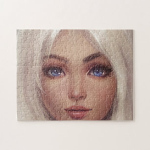 Puzzle Blonde Blue Eyed jeune fille femme