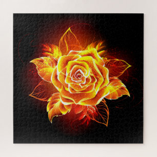 Puzzle Blooming Fire Rose
