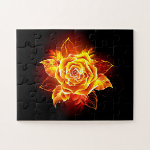 Puzzle Blooming Fire Rose