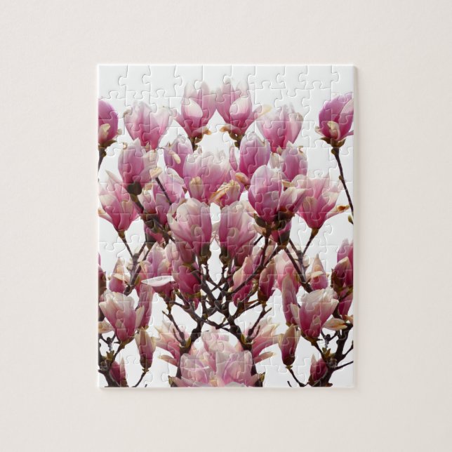 Puzzle Blooming Pink Magnolias Spring Flower (Vertical)