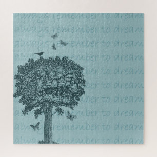 Puzzle Blue Birds Papillons Dream Tree