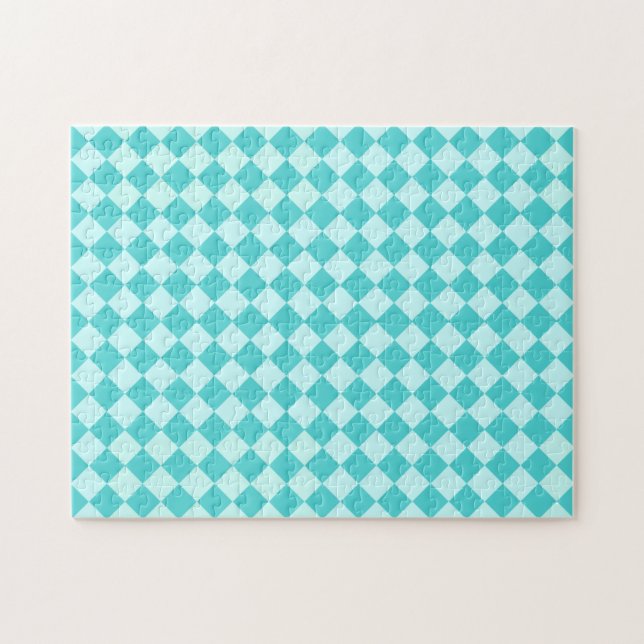Puzzle Blue Combination Diamond Motif par Shirley Taylor (Horizontal)