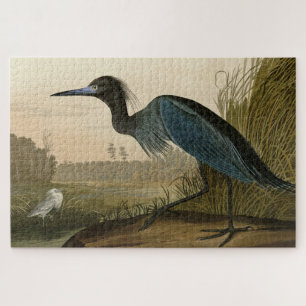 Puzzle Blue Crane, Heron, from Audubon's Birds of America