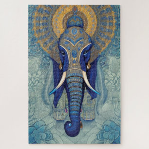 Puzzle Blue Elephant