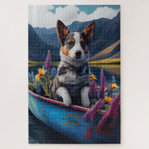 Puzzle Blue Heeler sur une pagaie : une aventure Pittores