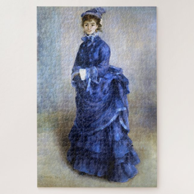 Puzzle Blue Lady Parisienne Renoir Impressionniste Peintu (Vertical)