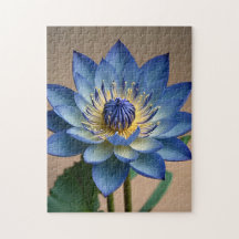 Blue Lotus Flower Spirituel Zen Art