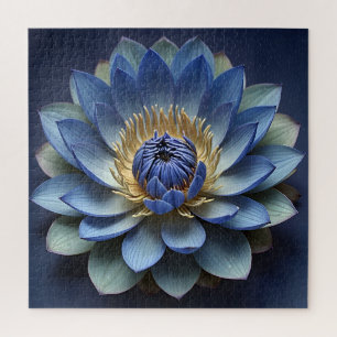 Puzzle Blue Lotus Flower Spirituel Zen Art