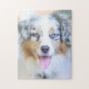 Puzzle Blue Merle Australian Shepherd