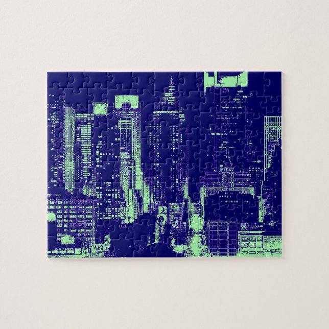 Puzzle Blue New York (Horizontal)