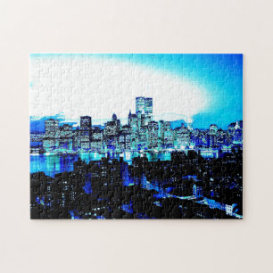 Puzzle Blue New York Art
