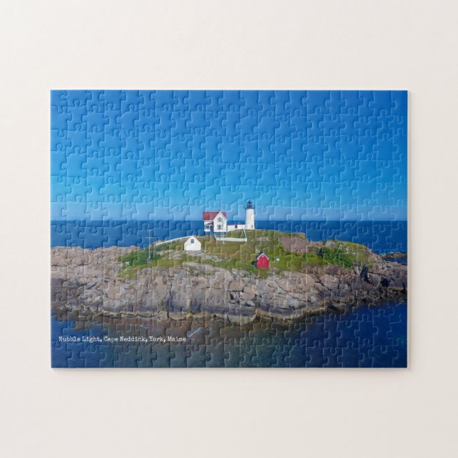 Puzzle Blue Ocean Retro Voyage Nubble Lighthouse (Horizontal)