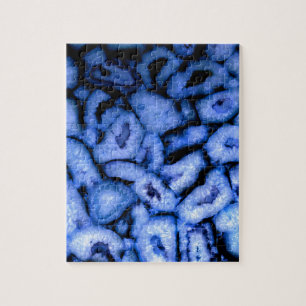 Puzzle Blue Quartz Agate Geodes