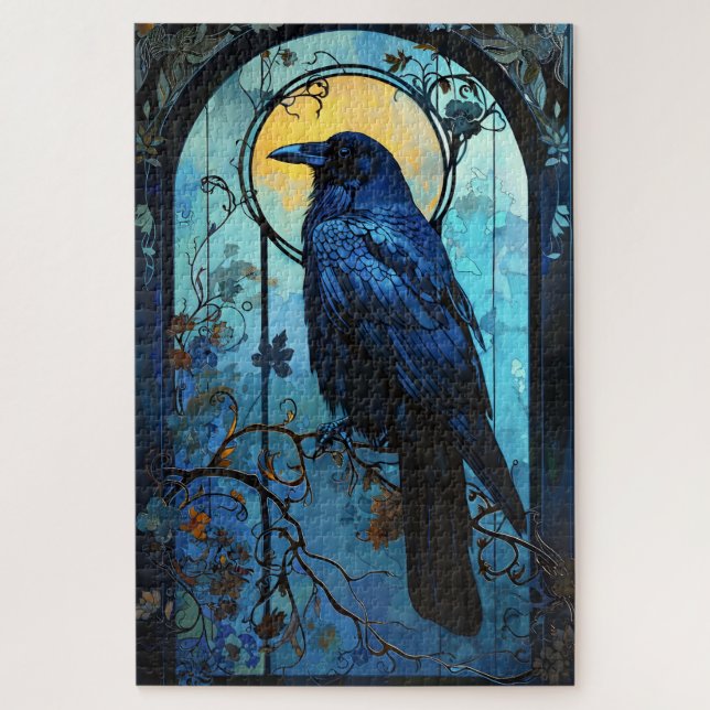 Puzzle Blue Raven (Vertical)