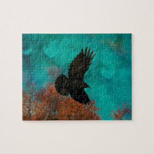 Puzzle Blue Sky Crow Art