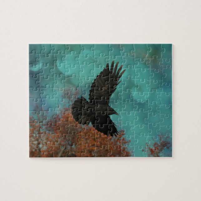Puzzle Blue Sky Crow Art (Horizontal)